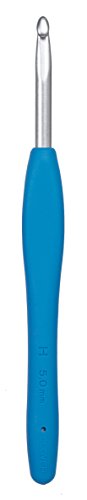 Clover 1047/H Deep Blue Amour Crochet Hook, Size H, 5.0mm - size: 5.00m