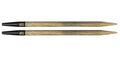 Lykke Driftwood pair of interchangeable knitting needle tips - size: Driftwood 5" IC US 7 (4.5 mm)