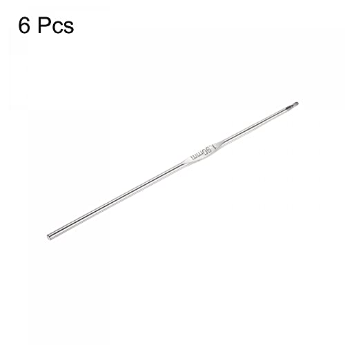 uxcell Stainless Steel Crochet Hook 1.9mm US Size 5 Knitting Needles for DIY Craft Yarn 6Pcs - size: 1.9mm