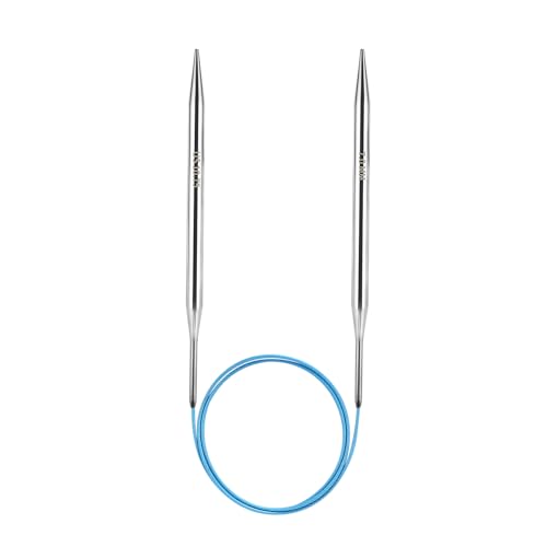 Soosui 7.0 mm Circular Knitting Needles US10.75|32 inches/80 Centimeters Long | Circular Knitting Needle, Made of Metal, Suitable for Weaving Scarves, Blankets, etc. - size: US10.75/7.0MM