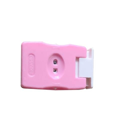 TopHomer 2-Digital Number Manual Counter Records, Portable ABS Handheld Click Counter for Coaching, Knitting, Lap, Fishing, Golf (Random Color: Red or Pink)