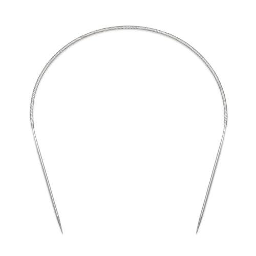 Stainless Steel Circular Knitting Needles 16 Inch / 40cm，US 0 （2mm） - size: 16 inch-0-(2mm)