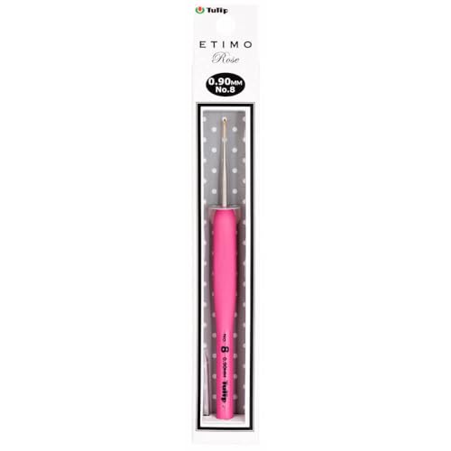 Tulip Needle Company TEL-14E Etimo Rose Steel Crochet Hook-Size 14/.5mm