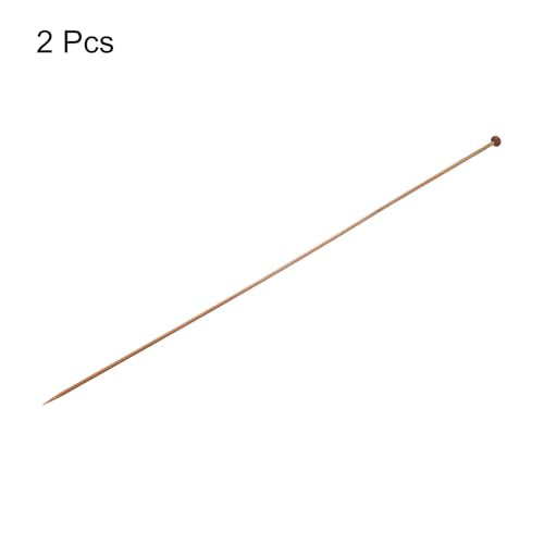 HARFINGTON 2.5mm Bamboo Knitting Needle Straight Single Pointed 13.8 Inch Long Wooden Sweater Knitting Needles US Size 1.5 for Yarn Beginners Hand Sock DIY - size: 2.5mm US Size 1.5