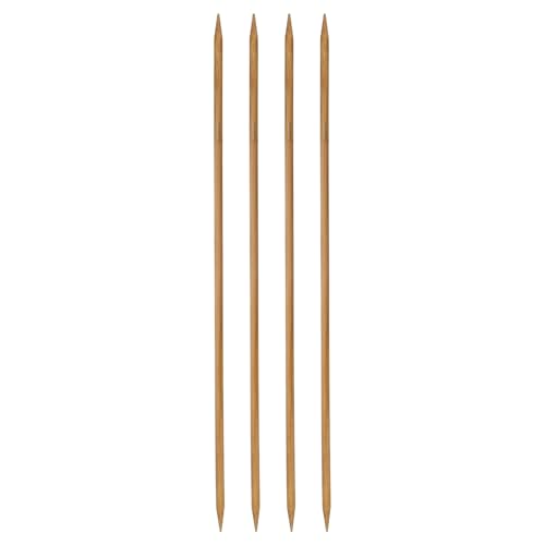 HARFINGTON 4Pcs Double Pointed Knitting Needles Size US 11 (8mm) 16" Long Carbonized Bamboo Straight Knitting Needles for Beginners Handmade Creative DIY Craft Yarn Projects - size: Size US 11 (8mm)