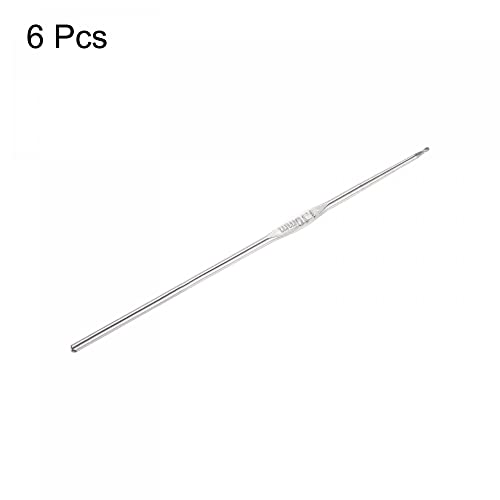 uxcell Stainless Steel Crochet Hook 1.1mm US Size 11 Knitting Needles for DIY Craft Yarn 6Pcs - size: 1.1mm