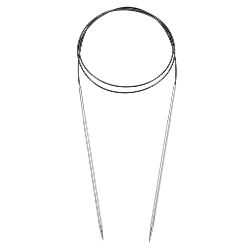 uxcell Size US 3 (3.25mm) Knitting Needles Circular Needle 40 Inch(100cm) Round Metal Stainless Steel Needle for Handmade Projects DIY Knitting Black - color: Black, size: 40 inch Size US 3 (3.25mm)