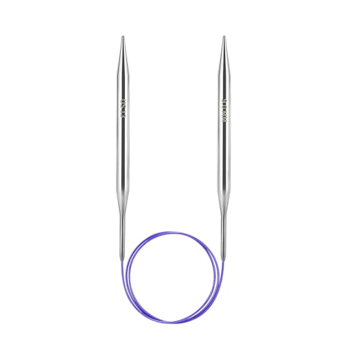 Soosui 9.0 mm Circular Knitting Needles US13|32 inches/80 Centimeters Long | Circular Knitting Needle, Made of Metal, Suitable for Weaving Scarves, Blankets, etc. - size: US13/9.0MM