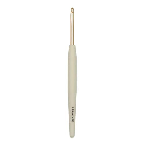 Knitter’s Pride Pearl Single-Ended Aluminum Crochet Hook - 3.75mm - size: 3.75 mm