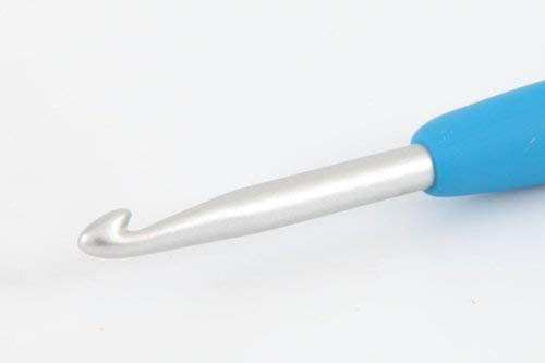 Clover 1047/H Deep Blue Amour Crochet Hook, Size H, 5.0mm - size: 5.00m