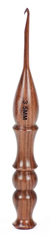 Wooden Crochet Hooks Set of 13 for Arthritic Hands | Ergonomic Soft Grip Handcrafted Knitting Needle for Crocheting and Knitting (Brown (Crochet - 2)) - color: Brown (Crochet - 2)