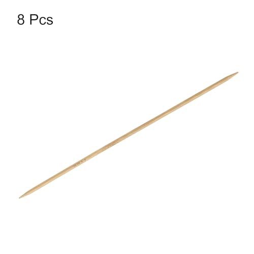 HARFINGTON 8Pcs Bamboo Knitting Needles Double Pointed Size US 7(4.5mm) Carbonized 10 Inch(25cm) Straight for Handmade Creative DIY Knitting Craft Yarn - size: US 7(4.5mm)