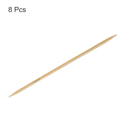 HARFINGTON 8Pcs Bamboo Knitting Needles Double Pointed Size US 10(6mm) Carbonized 10 Inch(25cm) Straight for Handmade Creative DIY Knitting Craft Yarn - size: US 10(6mm)