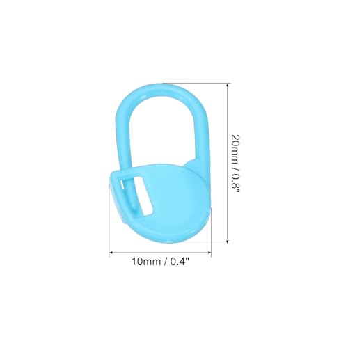 PATIKIL Crochet Stitch Markers, 100 Pack Plastic Knitting Markers Locking Stitch Marker for Sewing Crocheting DIY Craft, Light Blue - color: Light Blue