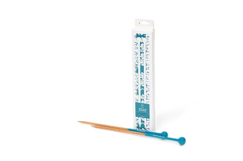 mindfulknits Premium Straight Single Pointed Beech Wood Knitting Needles – Size US 10, 6mm – 35cm Length – Straight Needle Set - Crafting & Knitting Supplies for Relaxation & Stress Relief (6mm) - size: US10, 6mm