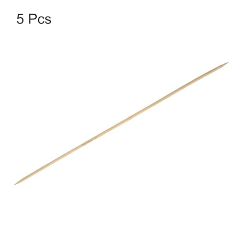 HARFINGTON 5Pcs Bamboo Knitting Needles Double Pointed Size US 1.5(2.5mm) Carbonized 7.9 Inch(20cm) Straight for Handmade Creative DIY Knitting Craft Yarn - color: Brown, size: US 1.5(2.5mm)