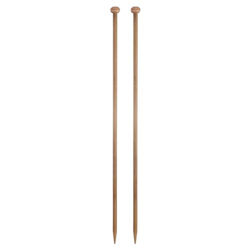 HARFINGTON 6mm Bamboo Knitting Needle Straight Single Pointed 13.8 Inch Long Wooden Sweater Knitting Needles US Size 10 for Yarn Beginners Hand Sock DIY - size: 6mm US Size 10