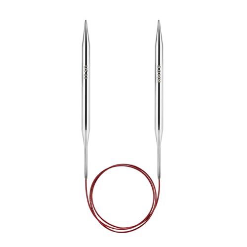 Soosui 8.0 mm Circular Knitting Needles US11|32 inches/80 Centimeters Long | Circular Knitting Needle, Made of Metal, Suitable for Weaving Scarves, Blankets, etc. - size: US11/8.0MM