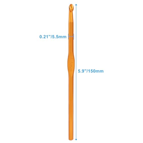 Bivethoi Aluminum Crochet Hook 5.5mm, 20 Pcs | Knitting Needles, Bulk Set, For Craft Yarn, For Beginners - size: 5.5mm