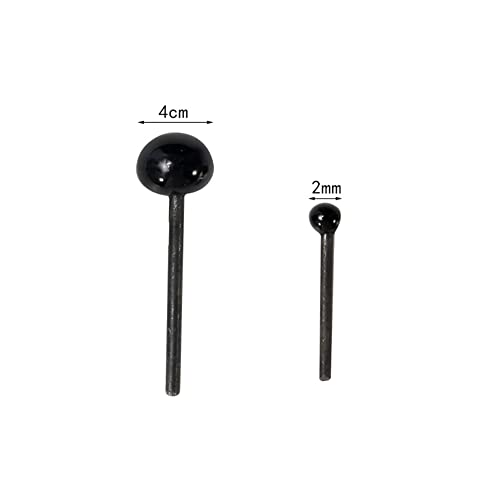 200 Pcs Tiny Glass Eyes Mini Black Eyes Craft Eyes for Wool Felting Crafts 4mm - size: 4mm