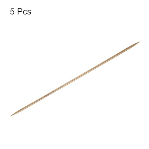 HARFINGTON 5Pcs Bamboo Knitting Needles Double Pointed Size US 3(3.25mm) Carbonized 7.9 Inch(20cm) Straight for Handmade Creative DIY Knitting Craft Yarn - color: Brown, size: US 3(3.25mm)