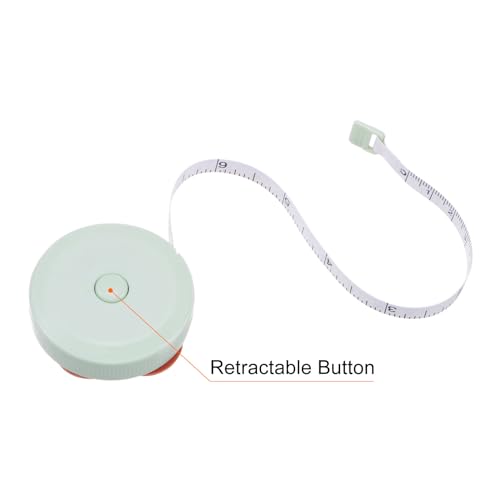 HARFINGTON 2pcs Soft Tape Measure 60-Inch 1.5 Meter Retractable Mini Cartoon Measuring Tape Cute Tape Ruler for Sewing Craft Cloth Body Measurements, Orange Flower - color: Orange Flower