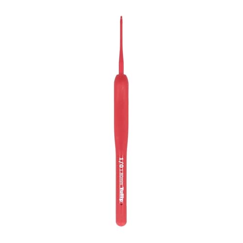 Tulip Etimo Red Crochet Hook with Cushion Grip Set (TED-001e) - color: Red, size: One Size