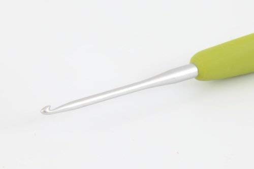 Clover CL1050 Amour Crochet Hook: 2.0mm, Metal, 2mm, Green - size: 2.00 mm