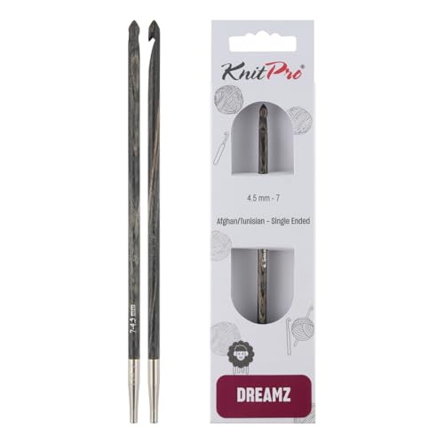 KnitPro Dreamz Afghan/Tunisian Crochet Hook | US Size 7 (4.5mm) - size: 7 (4.50 mm)