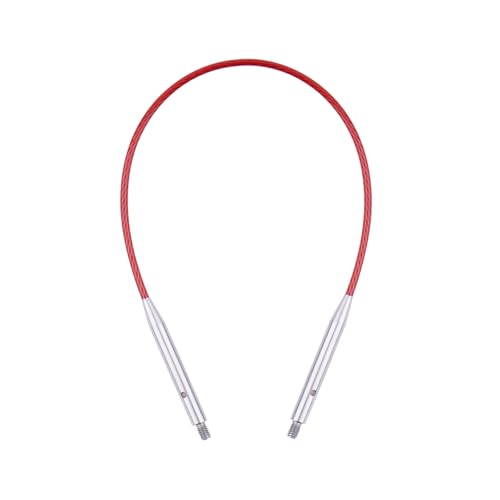 WAZAIGUR Interchangeable Circular Knitting Needles Cable 6.3inch/16cm | Durable, Smooth, Fit Interchangeable knitting needles, Polished Metal Connector Head, Metallic Cable - size: 6.3inch/16cm