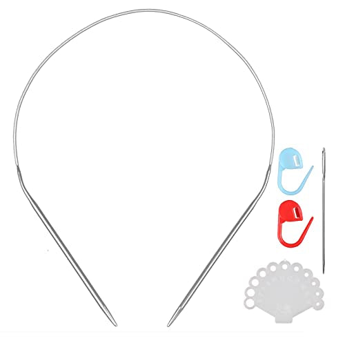 Stainless Steel Circular Knitting Needles Size 7 (4.5mm) 24inch Length | Stainless Steel Circular Knitting Needles 24inch Length Circular Needle for Handmade Projects DIY Knitting Size 7 (4.5mm) - size: US 7(4.5mm) 60mm