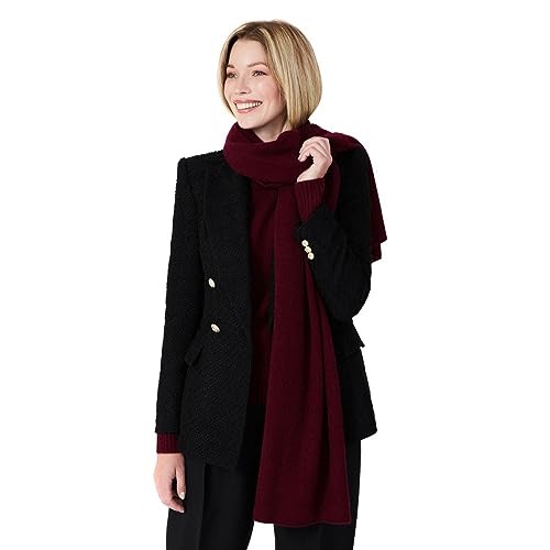 Cashmere Knitted Scarf for Women by Style Republic - color: Maroon