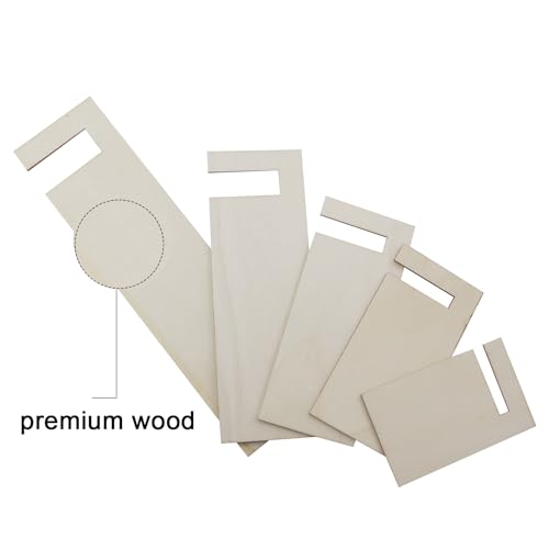 5PCS Wooden Tassel Maker Rectangular Braiding Tool Rope Maker Natural Wood Color for Tassel Knot Braiding for Lace Knot Handicrafts