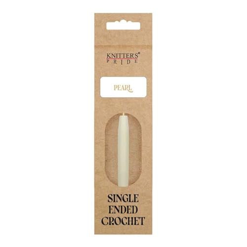 Knitter’s Pride Pearl Single-Ended Aluminum Crochet Hook - 4.50mm - size: 4.50 mm
