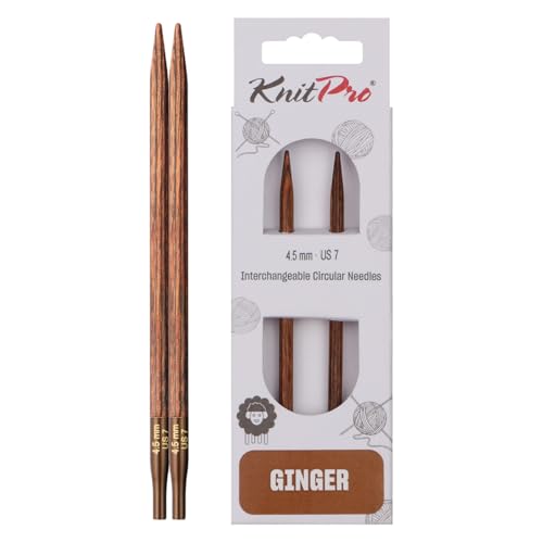KnitPro Ginger Interchangeable Circular Needles 5" (13cm) | US Size 7 (4.5mm) - size: US 7 (4.5mm)