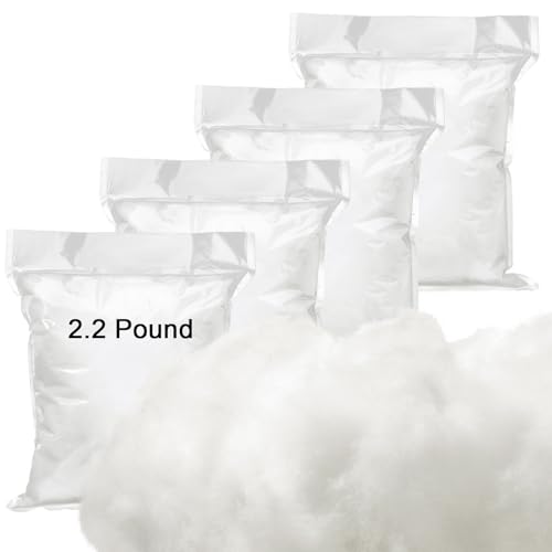 Woanger 2.2pound/ 35oz Polyester Polyfill Stuffing for Stuffed Animals Pillow Cushions Soft Cotton Poly Fiberfill Stuffing High Resilience Fiber for Couch Making Fluff Crafts Home Decors - size: 2.2 Pound/ 35oz