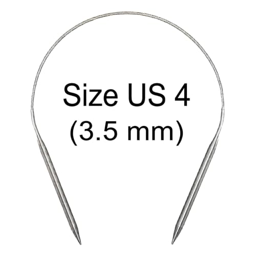 Stainless Steel Circular Knitting Needles 16 Inch / 40cm, US 4（3.5mm） - size: 16inch-US4-3.5mm