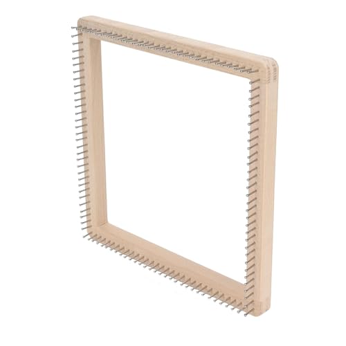 Wooden Knitting Looms for Blankets Square, DIY Hand Crafted Chunky Yarn Looms Board for Hat Scarf Socks Sweater Beech Wood & Stainless Steel (30 * 30cm) - size: 30*30cm