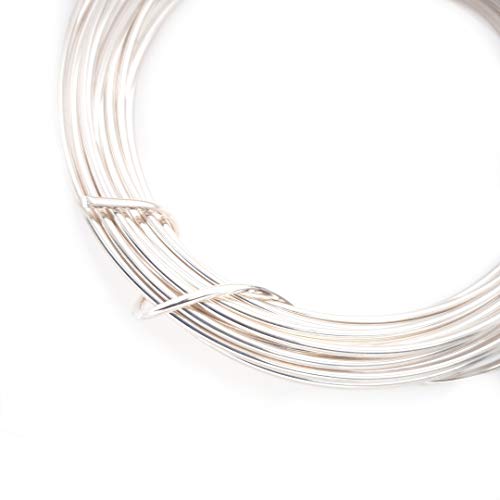 925 Sterling Silver Wire, 18 Gauge, Round, Half Hard, 12FT by CRAFT WIRE | Sterling Silver Wire for Jewelry Making, Wire Wrapping, Solid 925 Sterling Silver, High Quality Made in USA - size: 18 Gauge, style: 1 Ounce