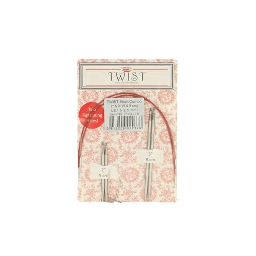 ChiaoGoo Twist Short Combo, 2" & 3" (5 & 8 cm) [M], US 1.5 (2.5 mm)