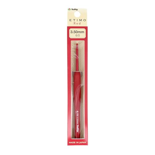 Tulip Etimo Red Crochet Hook Soft-Grip 3.50mm 1pc - color: Red, size: 3.50mm