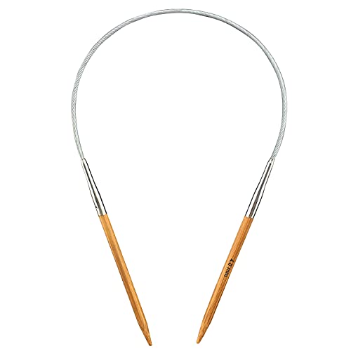 Mdoker Bamboo Circular Knitting Needle Size 6 16 Inch Circular Knitting Needles for Handmade Knitting DIY and Any Weaven Yarn Projects(US Size 6,4mm) - size: US-6-(4mm)