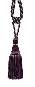 DCOPRO Noblesse Collection Elegant Curtain & Drapery Tassel Tieback, 8" Tassel (20cm), 30" Spread (76cm), Sold Individually, Purple (Lavender, Dark, Light) - color: Luscious Lavenders #2927 (Lavender Purple, Dark Purple, Light Purple), size: Sold Individu