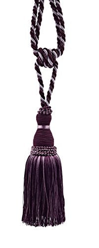 DCOPRO Noblesse Collection Elegant Curtain & Drapery Tassel Tieback, 8" Tassel (20cm), 30" Spread (76cm), Sold Individually, Purple (Lavender, Dark, Light) - color: Luscious Lavenders #2927 (Lavender Purple, Dark Purple, Light Purple), size: Sold Individu