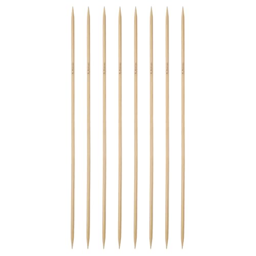 HARFINGTON 8Pcs Bamboo Knitting Needles Double Pointed Size US 4(3.5mm) Carbonized 10 Inch(25cm) Straight for Handmade Creative DIY Knitting Craft Yarn - size: US 4(3.5mm)