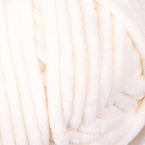 Yarn Art Dolce Yarn 100% MicroPolyester Velvet Blanket Amigurumi Super Bulky :6 Baby Chenille Yarn (1 Skein, 745-LIGHT Cream) - color: 745-LIGHT CREAM