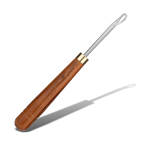 Giwrmu Latch Hook Tool, Straight Wooden Latch Hooks (Type 1) | Hair Crochet Hook, Rug Hook, Latch Hook Crochet Needle for Micro Braids, Hair Extension and Carpet Craft - color: Type 1, size: Straight Hook