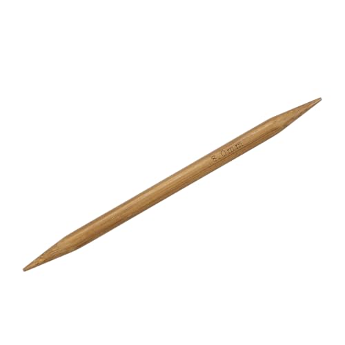 HARFINGTON 5Pcs Bamboo Knitting Needles Double Pointed Size US 11(8mm) Carbonized 6 Inch(15cm) Straight for Handmade Creative DIY Knitting Craft Yarn Projects - size: US 11(8mm)