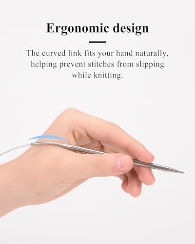 US Size 4 Circular Knitting Needles 40-inch (100cm) Total Length | 3.5mm Round Knitting Needles for Beginners to Knit Oversized Sweaters, Cardigans, Blankets and Large Knitting Projects - size: 40inch-US4/3.5mm