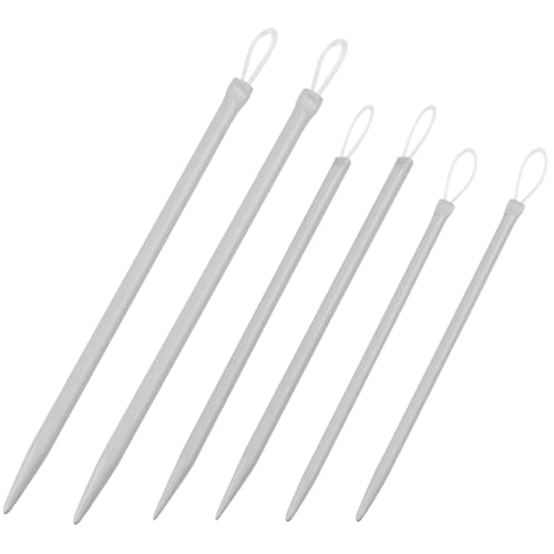 Zuoyou 6 Pcs Nylon Thread Rope Threader Yarn Thread Large Eye Wool Needle Threader Weave Knitting Needle Yarn Sewing Needle Sweater Needle Knitting Tool - size: 92mm, 80mm, 68mm